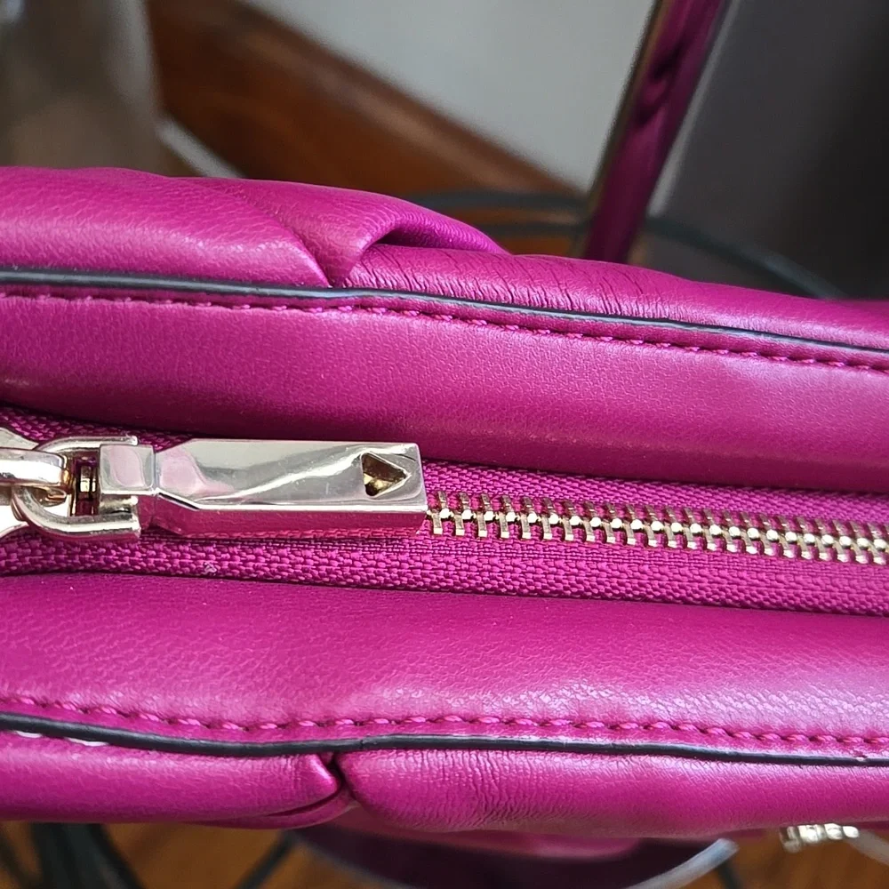 Guess Zalina Fuchsia Quilted Crossbody Bag